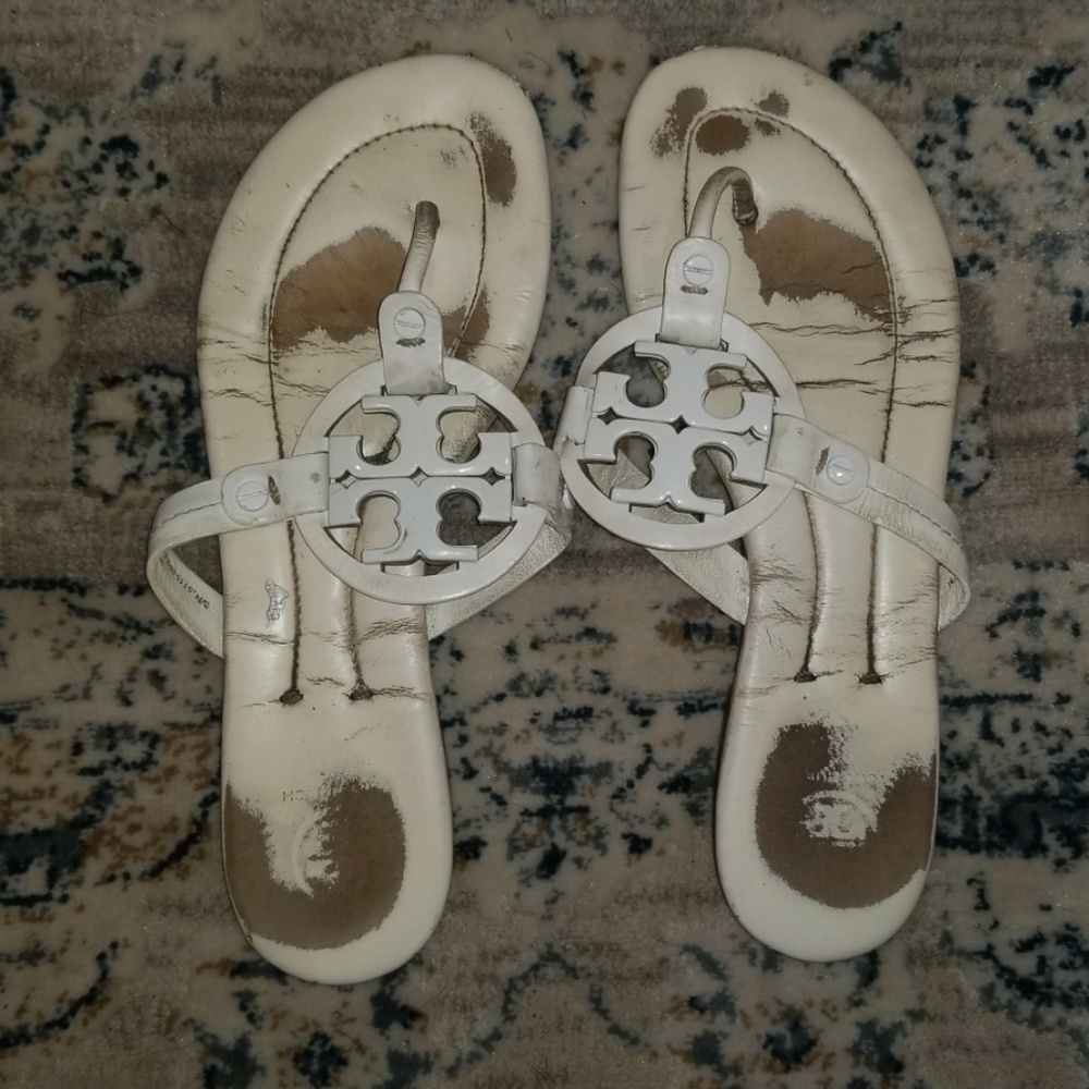 White Tory Burch Sandals